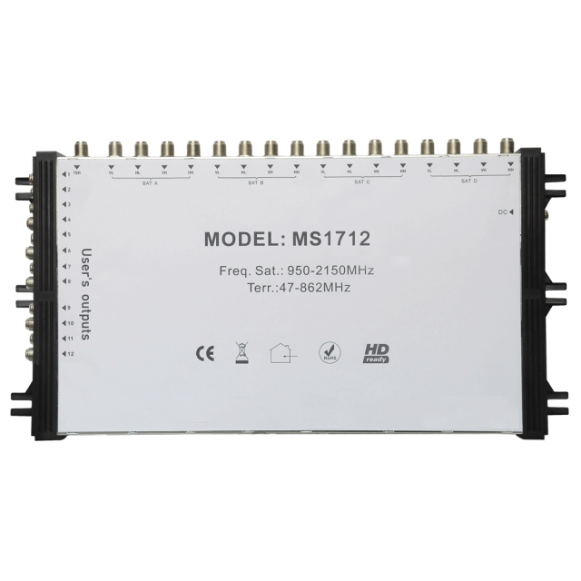 Stand Alone Satellite Multiswitch MS1712