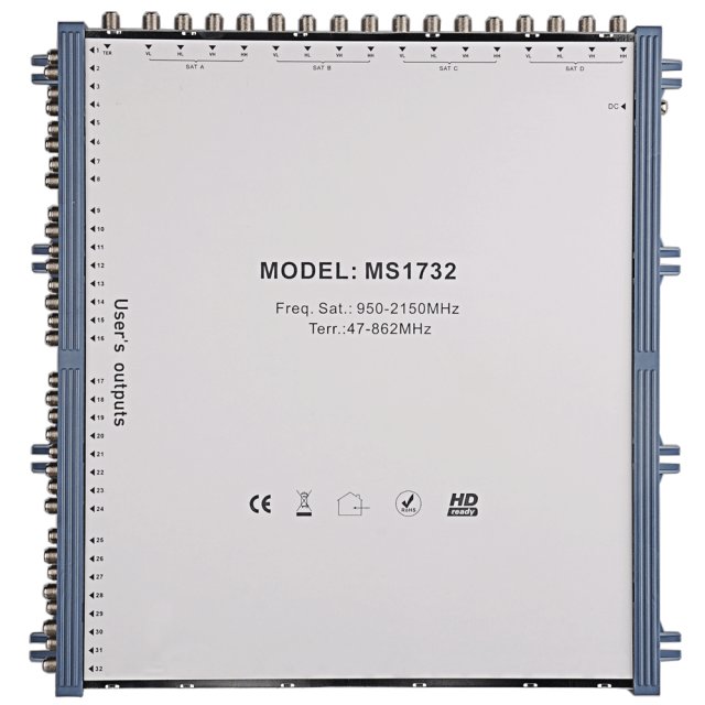Stand Alone Satellite Multiswitch MS1732